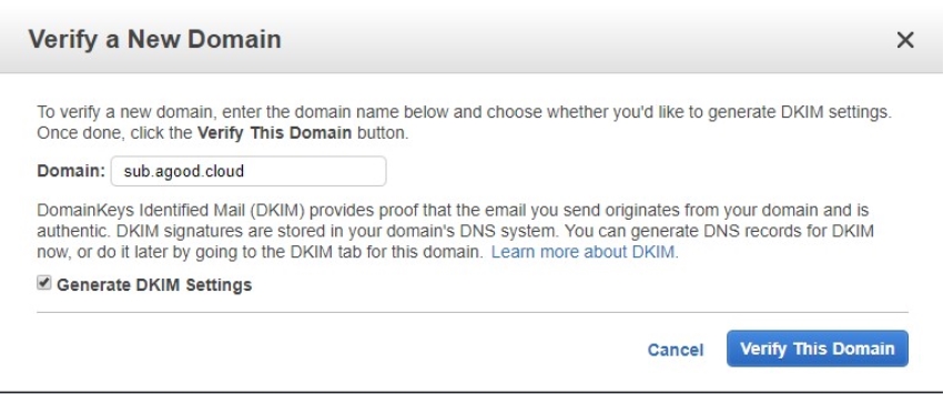 Verify New Domain