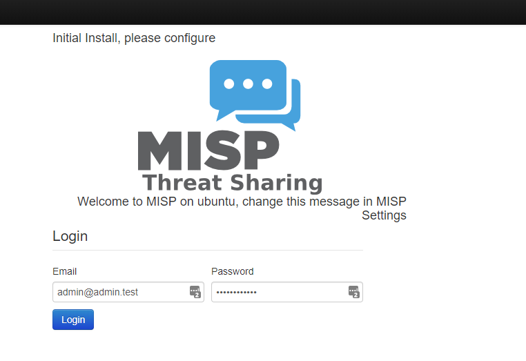 first-time-misp-logon